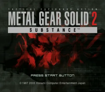 Metal Gear Solid 2 - Substance (Japan) screen shot title